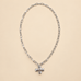 NOTABLE HAMMERED CROSS FRONT TOGGLE NECKLACE | 40NK9666