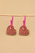 RHINESTONE HEART DROP EARRINGS | 71E22929