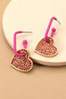 RHINESTONE HEART DROP EARRINGS | 71E22929