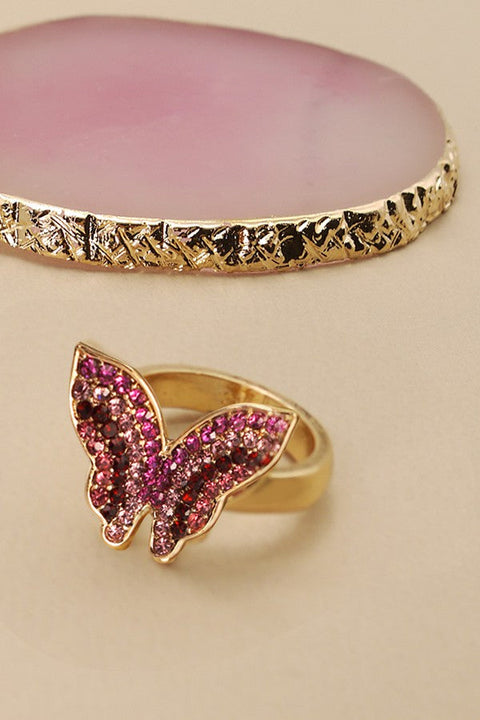 RHINESTONE BUTTERFLY RING | 31R21061