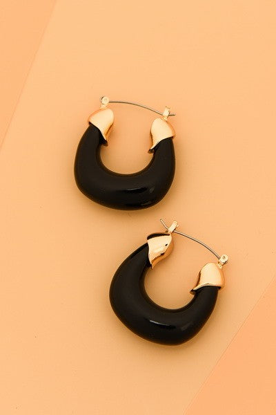 IRREGULAR U SHAPE HOOP EARRINGS | 31E22303