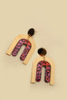 ANIMAL WOOD U DROP EARRINGS| 31E2247