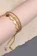 SMILEY BEAD SNAKE CHAIN 4 SET BRACELET | 71B21097