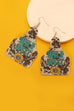 WESTERN PRINT PU LEATHER EARRINGS | 40E244