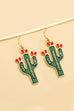 RHINESTONE CACTUS EARRINGS | 31E22500