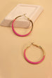 DOUBLESIDED EPOXY HOOP EARRINGS | 31VE190978