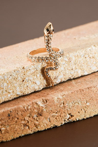 RHINESTONE SNAKE RING 31R22097