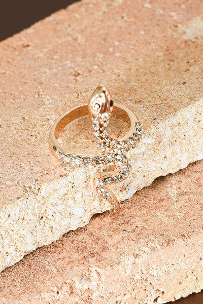 RHINESTONE SNAKE RING 31R22097 JOSSLYN COMPANY