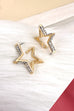 BAGUETTE STONE STAR HOOP EARRINGS | 31E23151