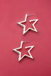 BAGUETTE STONE STAR HOOP EARRINGS | 31E23151