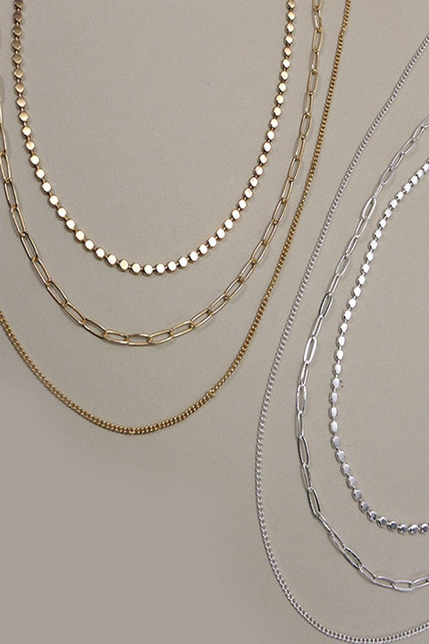 UNIQUE CHAIN MULTI LAYER NECKLACE | 25N470