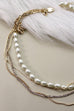 RHINESTONE PEARL MULTI LAYER NECKLACE | 52N208103