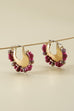 MULTI STONE DISC HOOP EARRINGS | 52E2080150