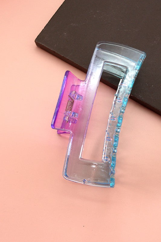 JUMBO CLEAR ACETATE OMBRE HAIR CLAW CLIPS | 40H503