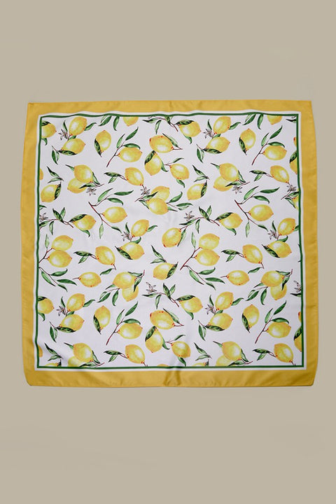 LEMON SILKY FEEL BANDANA SCARF | 40SC613 LEMON