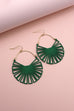 FAN SHAPE MATTE COLOR DROP EARRINGS | 52E2090560