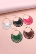 FAN SHAPE MATTE COLOR DROP EARRINGS | 52E2090560