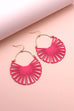 FAN SHAPE MATTE COLOR DROP EARRINGS | 52E2090560