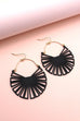 FAN SHAPE MATTE COLOR DROP EARRINGS | 52E2090560