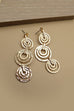 3 ROW GOLD CIRCLE DROP EARRINGS | 52E2090556