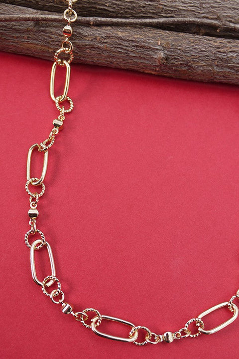 HANDMADE OVAL LINK CHAIN NECKLACE | 25N531