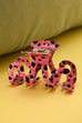 ANIMAL PRINT SHINY ACETATE HAIR CLAW CLIPS | 40H517