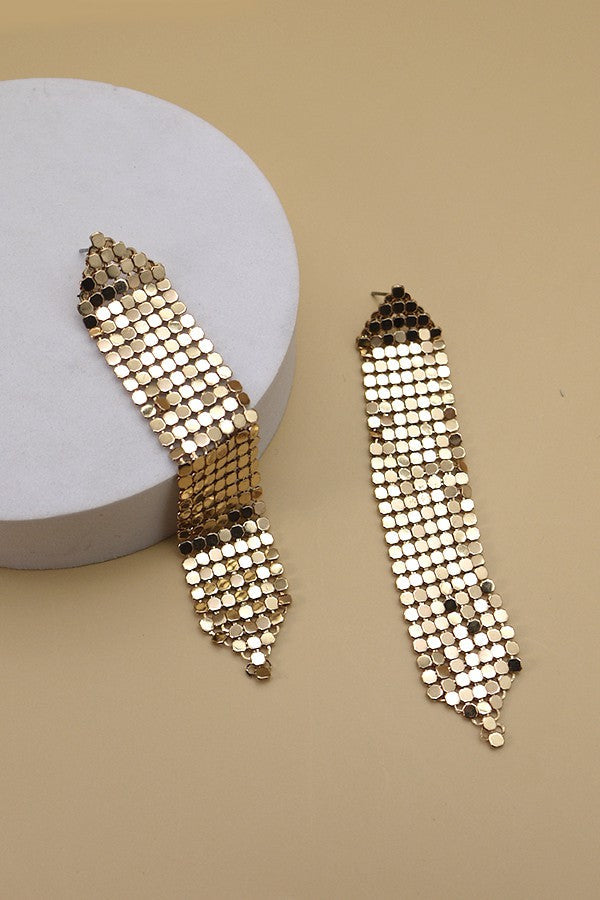 LONG MESH DROP EARRINGS | 31E23070