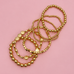 MULTI BALL CHAIN BEAD MIX STRETCHABLE BRACELET | 40B5129