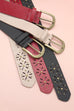 FLOWER CUTOUT CLASSIC BUCKLE BELTS  | 40BT615