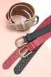 FLOWER CUTOUT CLASSIC BUCKLE BELTS  | 40BT615