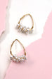 TEARDROP WIRE PEARL CLUSTER HOOP EARRINGS | 10E2110949