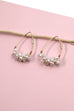 TEARDROP WIRE PEARL CLUSTER HOOP EARRINGS | 10E2110949