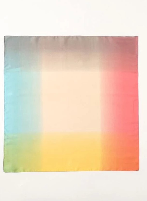 OMBRE COLOR PRINT SILKY FEELING BANDANA SCARF | 21SC389