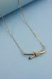 RHINESTONE SNAKE  ON BAR NECKLACE | 31N22409