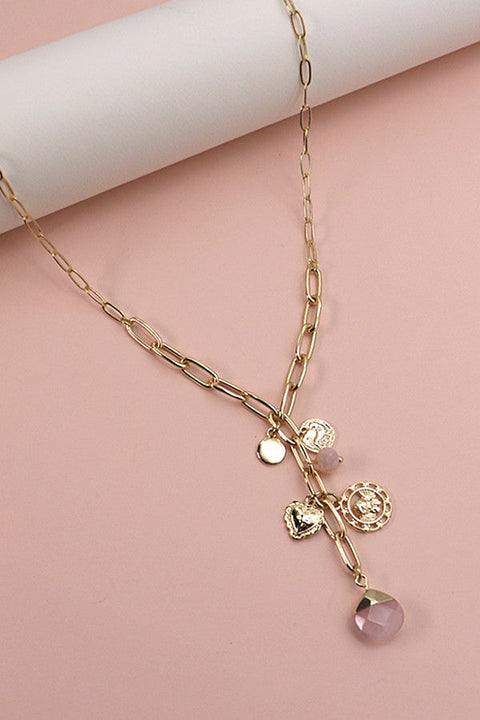 MIX CHARM Y DROP NECKLACE | 52N2113023