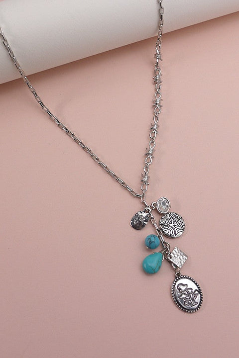 MIX CHARM BOHO Y DROP NECKLACE | 52N2113022