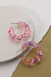 IRIDESCENT BRAIDED HOOP EARRINGS | 10E2120548