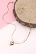 PUFF HEART SNAKE CHAIN NECKLACE | 31N23195