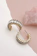 BAGUETTE RHINESTONE HOOP EARRING | 31E23463