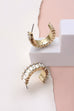 BAGUETTE RHINESTONE HOOP EARRING | 31E23463