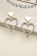 RHINESTONE HEART DROP EARRINGS | 31E23475