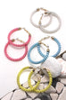 IRIDESCENT SPIRAL COIL HOOP EARRINGS | 10E3010941