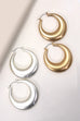 CLASSIC MATTE OVAL HOOP EARRINGS | 10E3011862