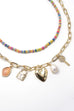 MULTI BEAD CHAIN CHARM NECKLACE | 10N3011804