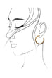 BAGUETTE RHINESTONE HOOP EARRINGS | 40E414