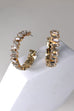 BAGUETTE RHINESTONE HOOP EARRINGS | 31E23622