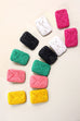 RECTANGLE STUD RAFFIA EARRING | 10E3021034