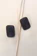 RECTANGLE STUD RAFFIA EARRING | 10E3021034