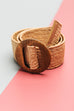WOODEN BUCKLE RATTAN STRETCH WAIST BELT | 40BT620