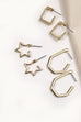 GEO STAR MINI HOOP EARRING SETS | 60E3091034